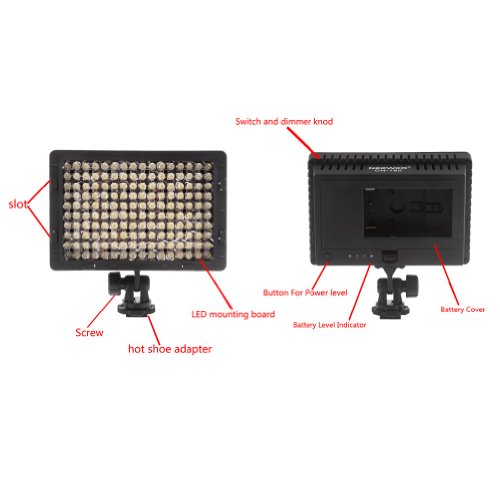 CN 160 LED CN-160 Dimmable Ultra High Power Panel Digital Camera / Camcorder Video Light, LED Light for Canon, Nikon, Pentax, Panasonic,SONY, Samsung and Olympus Digital SLR Cameras - Image 5